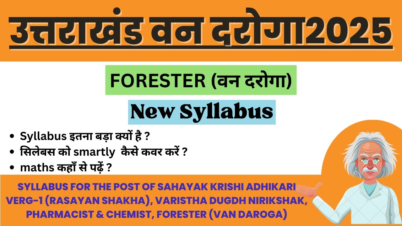 Uttarakhand Van Daroga New Syllabus 2025 | Exam pattern | uksssc group c syllabus | | maths | SciCo