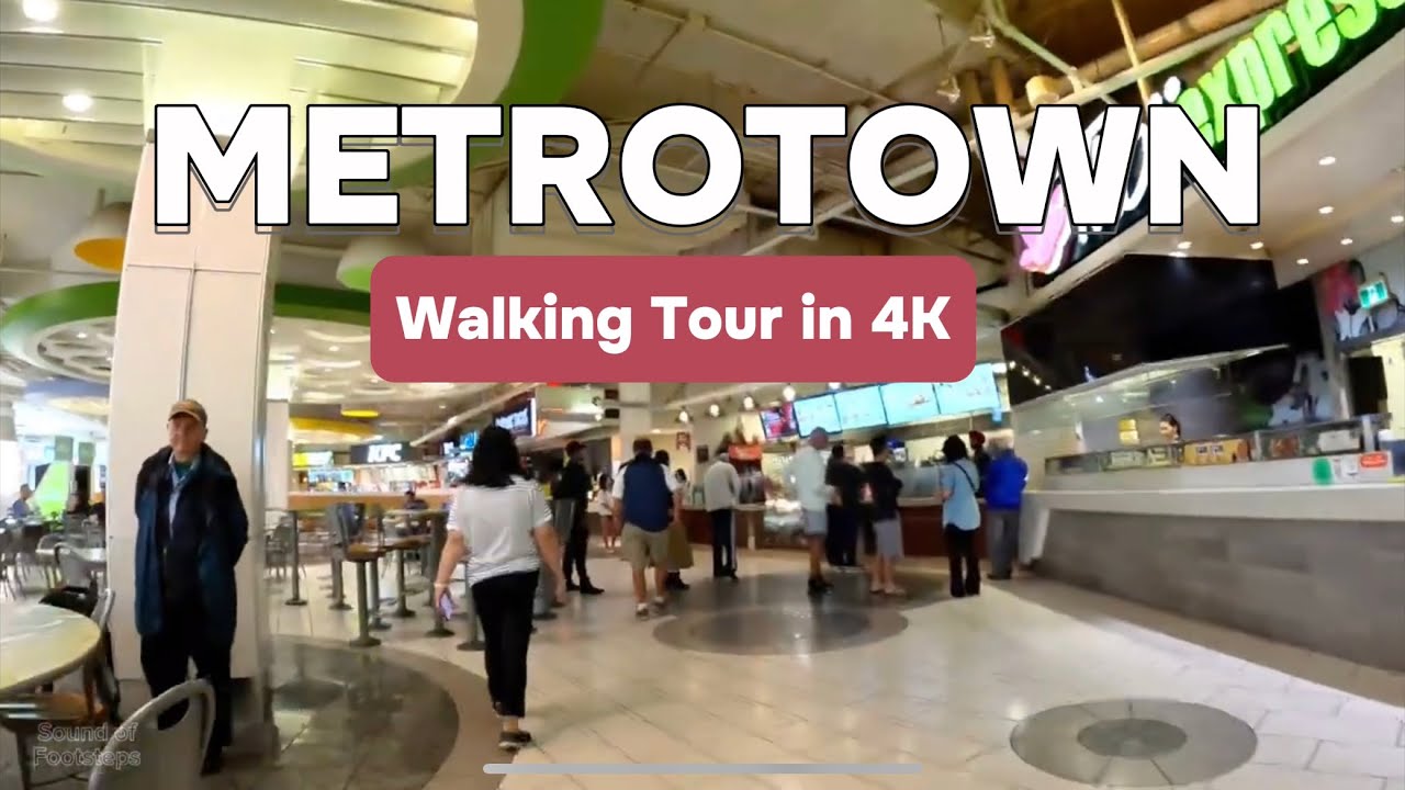 [4K]BURNABY’S Busiest Mall -Metrotown Walking Tour in the Morning.Relaxing Weekday -BC