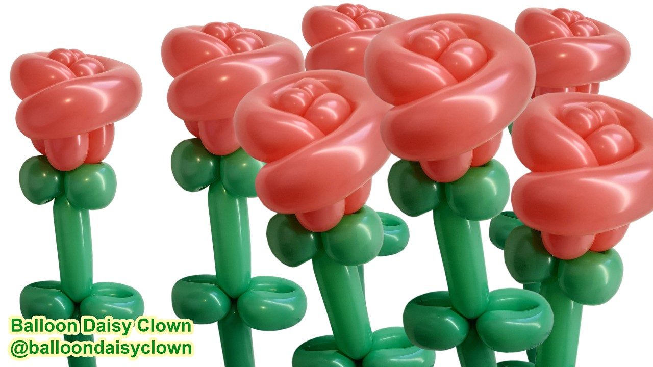 Rose - How to Make a Balloon Flower DIY