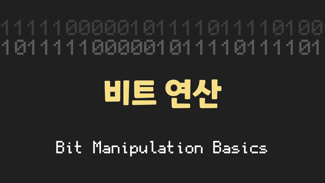 Bit 다루기? 비트 연산의 기초 개념과 다양한 활용패턴에 대해 알아보자 | Bitwise Manipulation Basics