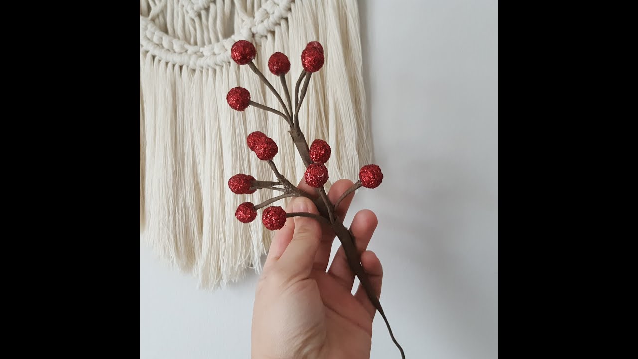 How to make christmas cherry/ Evde en ucuz malzemelerle kokina nasıl yapılır/ Yılbaşı çiçeği kokina