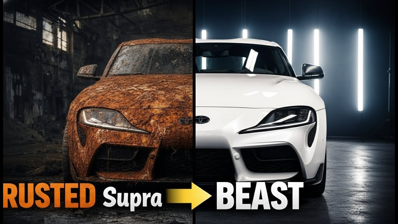 Toyota Supra Restoration “From Forgotten to Ferocious.”#supra #toyota #cartoon #car #restoration