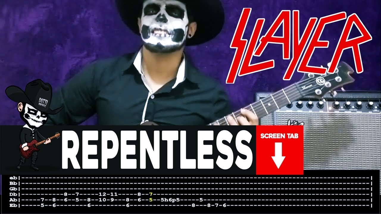 【SLAYER】[ Repentless ] cover by Masuka | LESSON | GUITAR TAB
