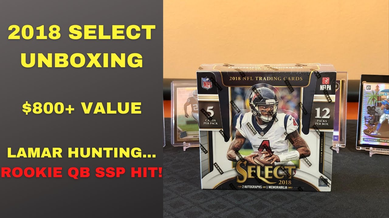 2018 Panini Select Football Hobby Box. Hunting for Lamar Jackson Rookie cards.  SSP Rookie QB Hit!