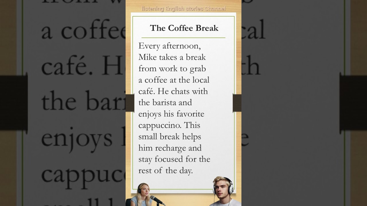 Practice English Listening | Beginner Short Story | Improve Pronunciation: The Coffee Break