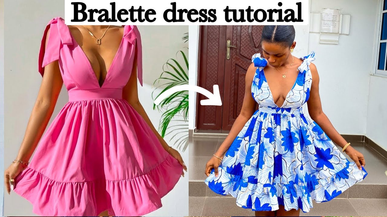 DIY Bralette gown with shoulder rope.