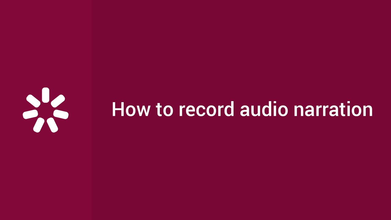 How to Record Audio Narration