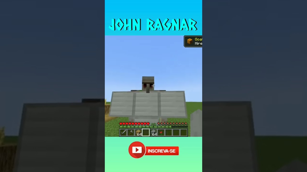 Minecraft mas o Iron golen est&aacute; bugado #shorts