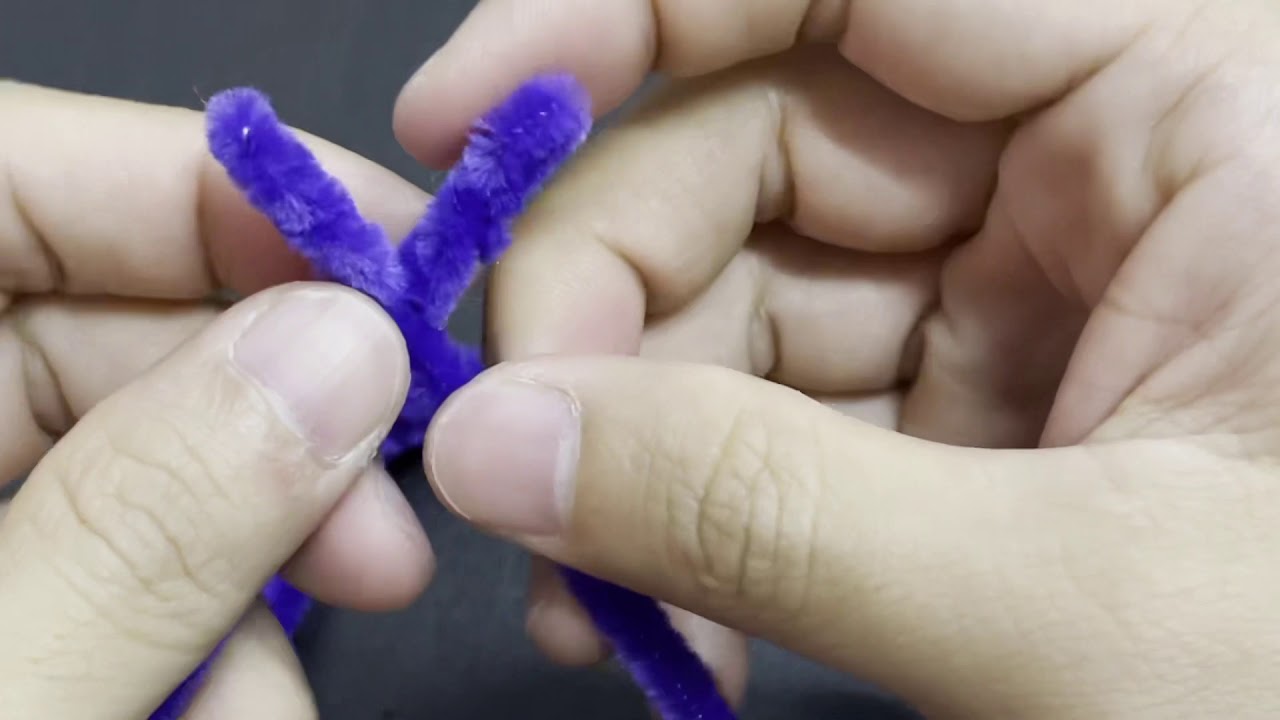 毛根小熊製作pipe cleaner bear making clips