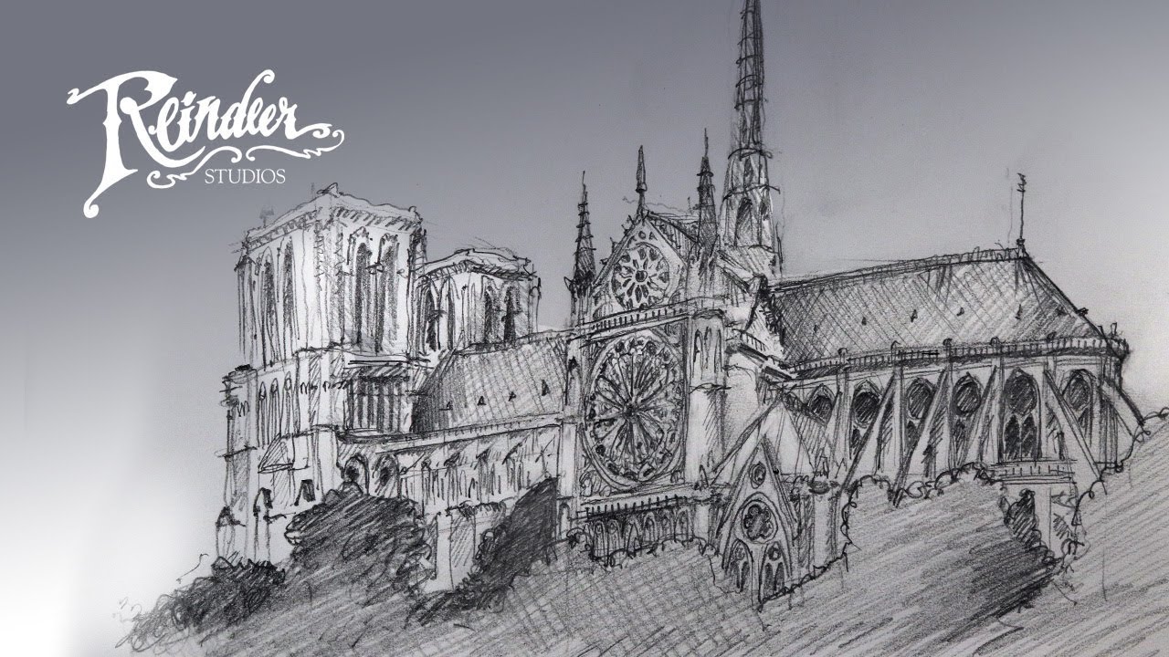 Daily Doodle: Scott Draws the Cathedral of Notre Dame