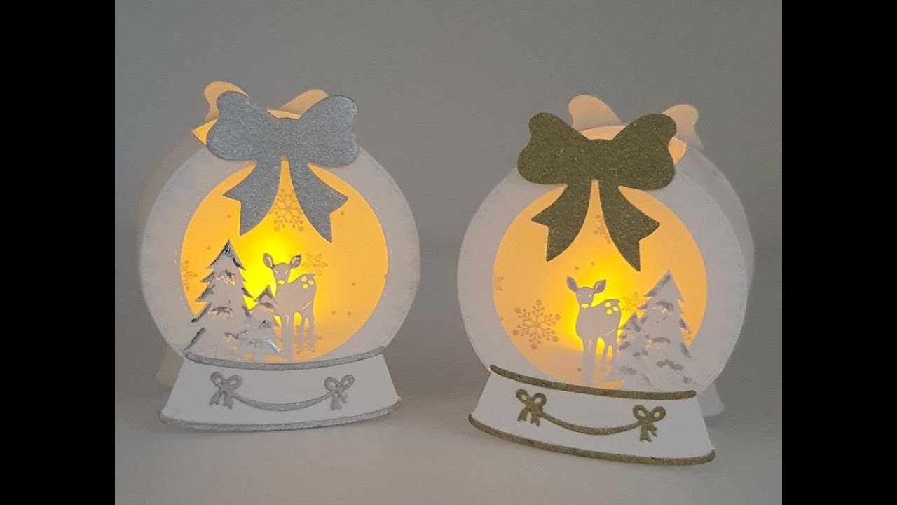 Weihnachten-Schneekugel mit Action Stanzen