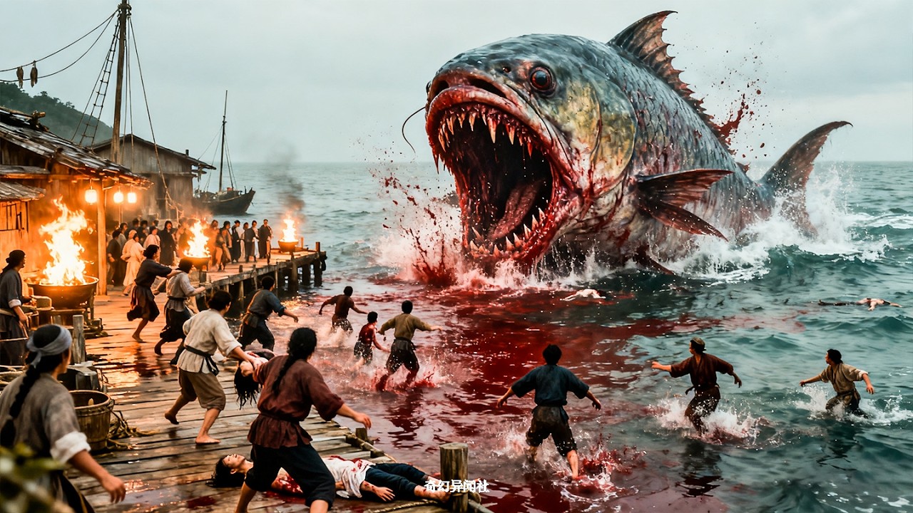 【Monster😈Movie】愚昧渔村拿活人献祭，惹来恐怖鱼怪破水而出，血腥复仇！#中国电影#悬疑 #movie #惊悚 #悬疑 #探险 #奇幻 #僵尸 #恐怖 #剧精彩