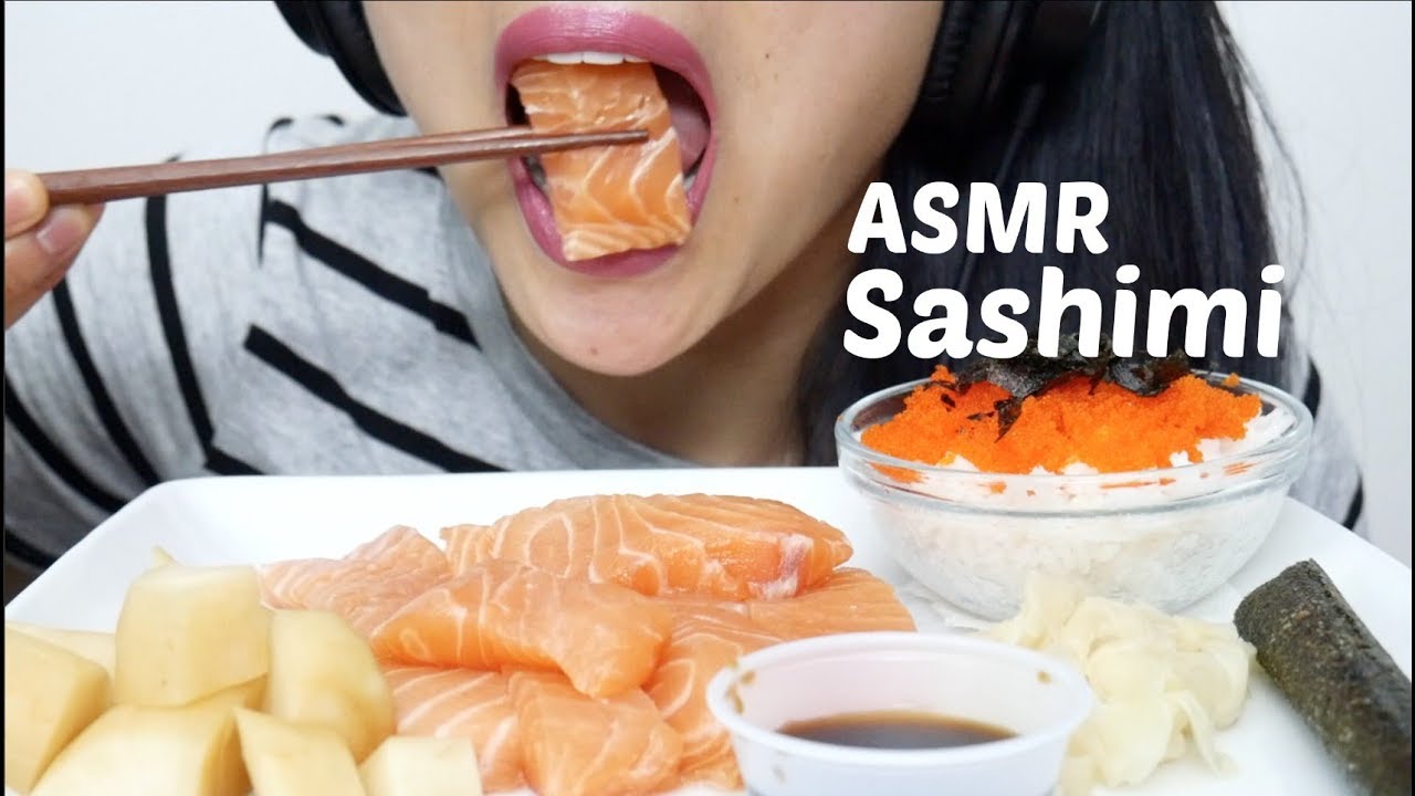 ASMR Salmon Sashimi (EATING SOUNDS) No Talking | SAS-ASMR