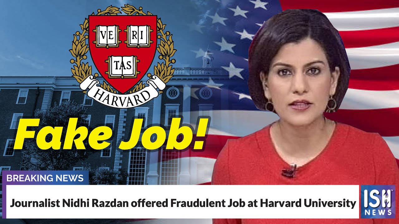 Journalist Nidhi Razdan offered Fraudulent Job at Harvard University