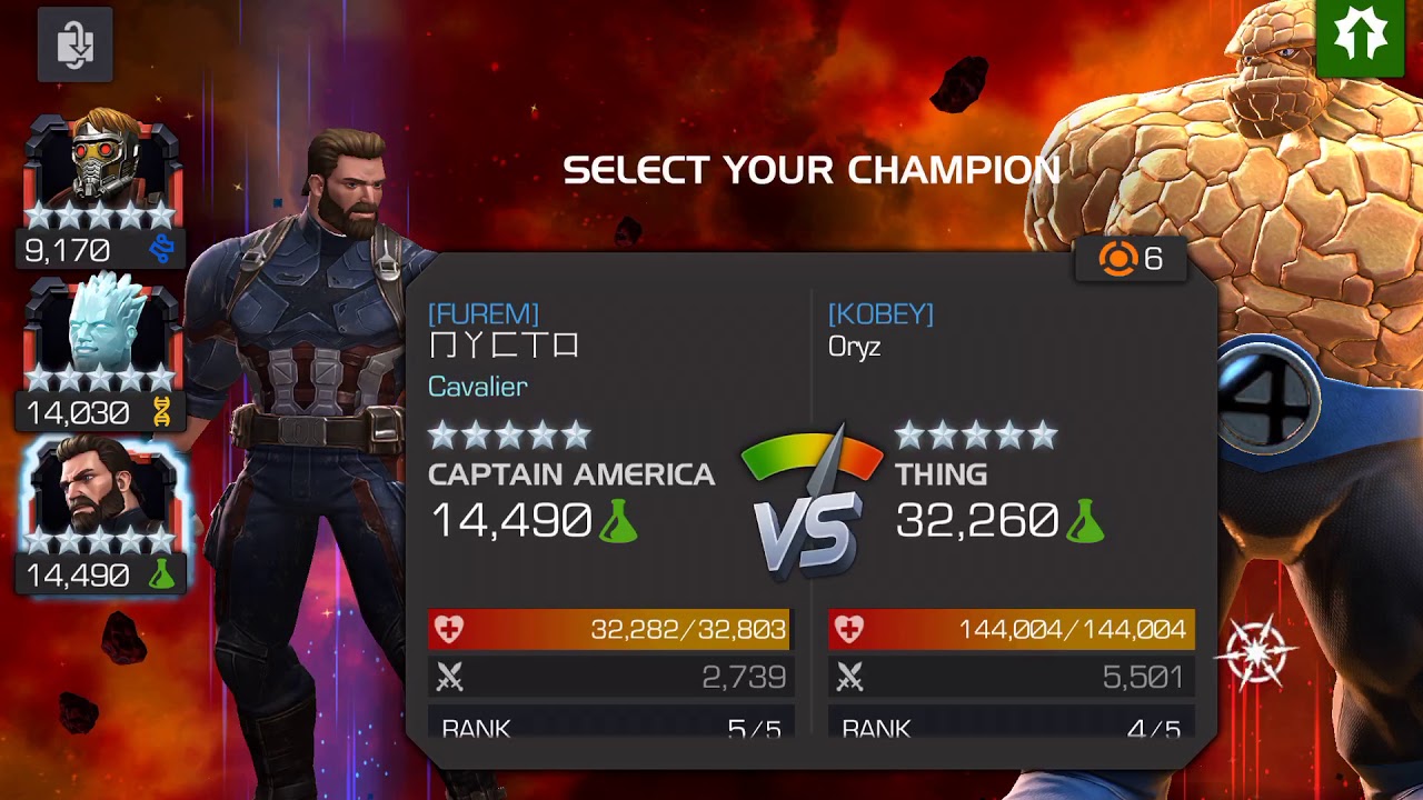 MCOC AW - Cap America IW VS Thing Debuff Immune Tier 3