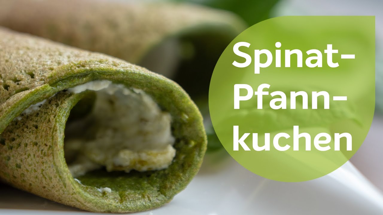 Spinat-Pfannkuchen | Frischkäse | Vegane Rezepte