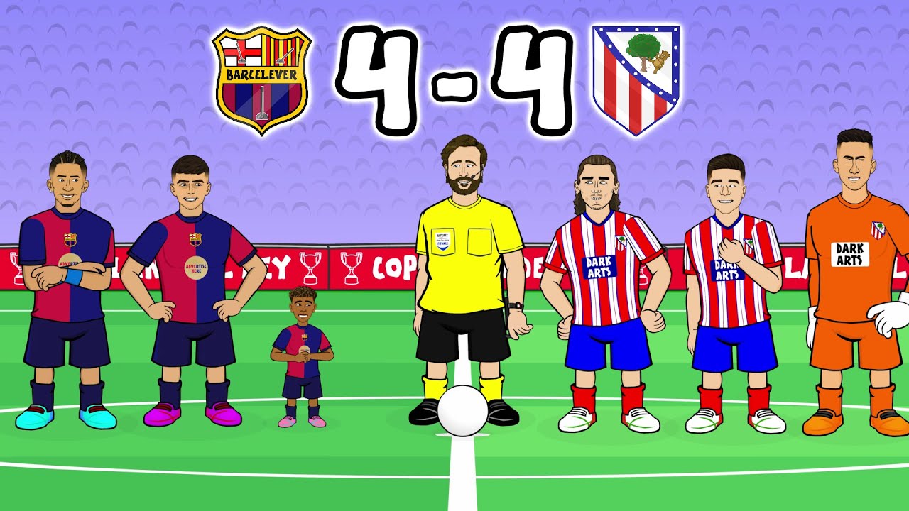 4-4🔥 FC BARCELONA vs ATLETICO MADRID (Copa Del Rey 2025 Goals Highlights)