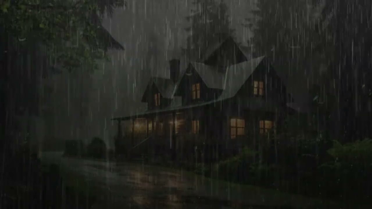 Beat Anxiety to Sleep Immediately Within 2 Minutes with Heavy Rain & Thunder | Relax, ASMR