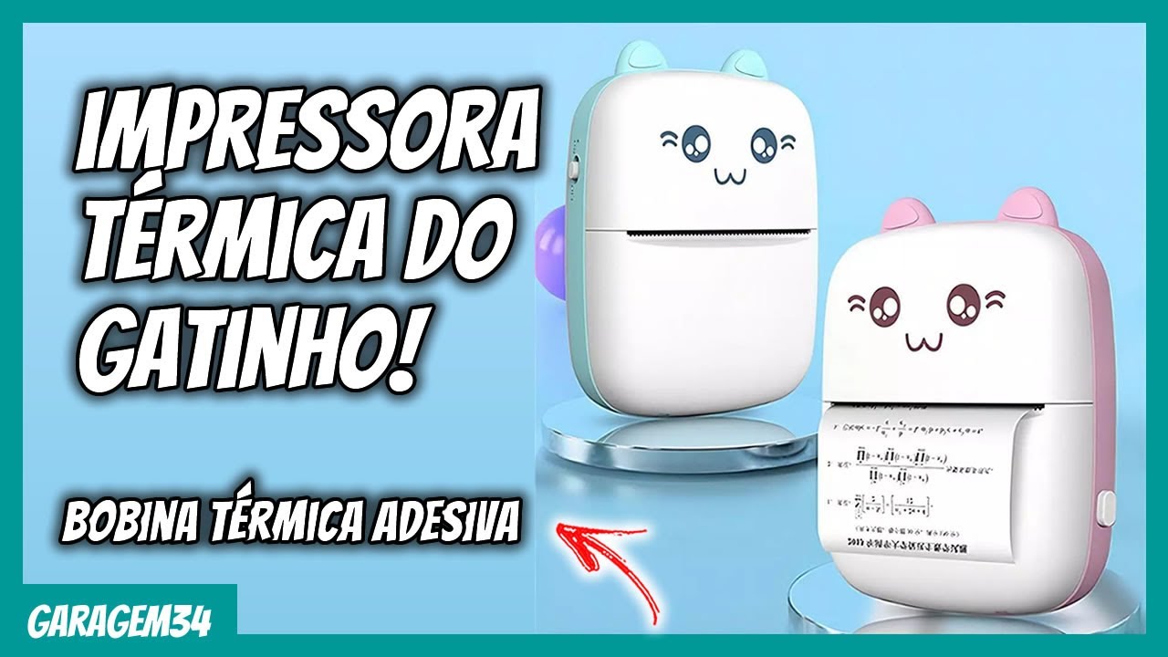 MINI IMPRESSORA TÉRMICA PORTÁTIL: UNBOXING REVIEW COMPLETO!