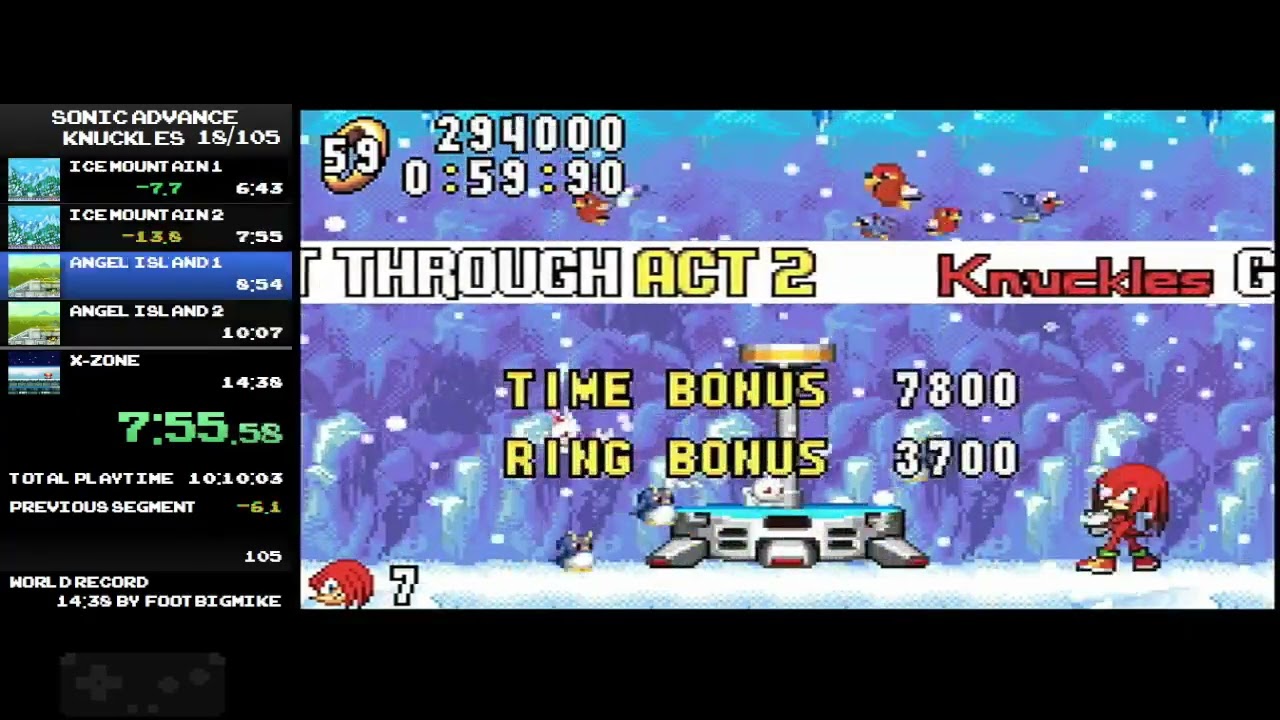 Sonic Advance speedrun - Knuckles - 13:53