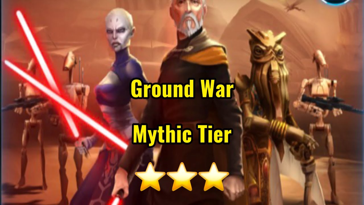 Ground War Assault Battle &ndash; Mythic Tier &ndash; 3★ Clear | SWGOH (JKL Lead Jedi Team)