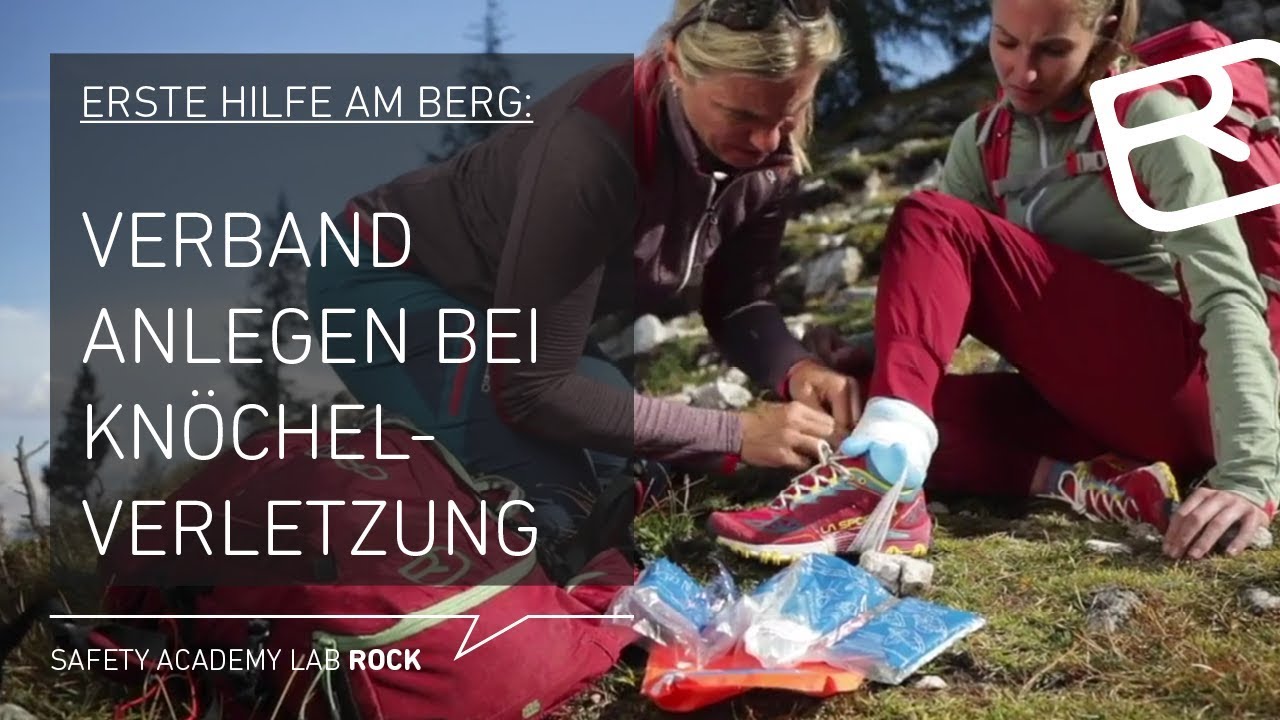Verband bei Verstauchung und Bänderriss im Gebirge anlegen – Tutorial (39/43) | LAB ROCK