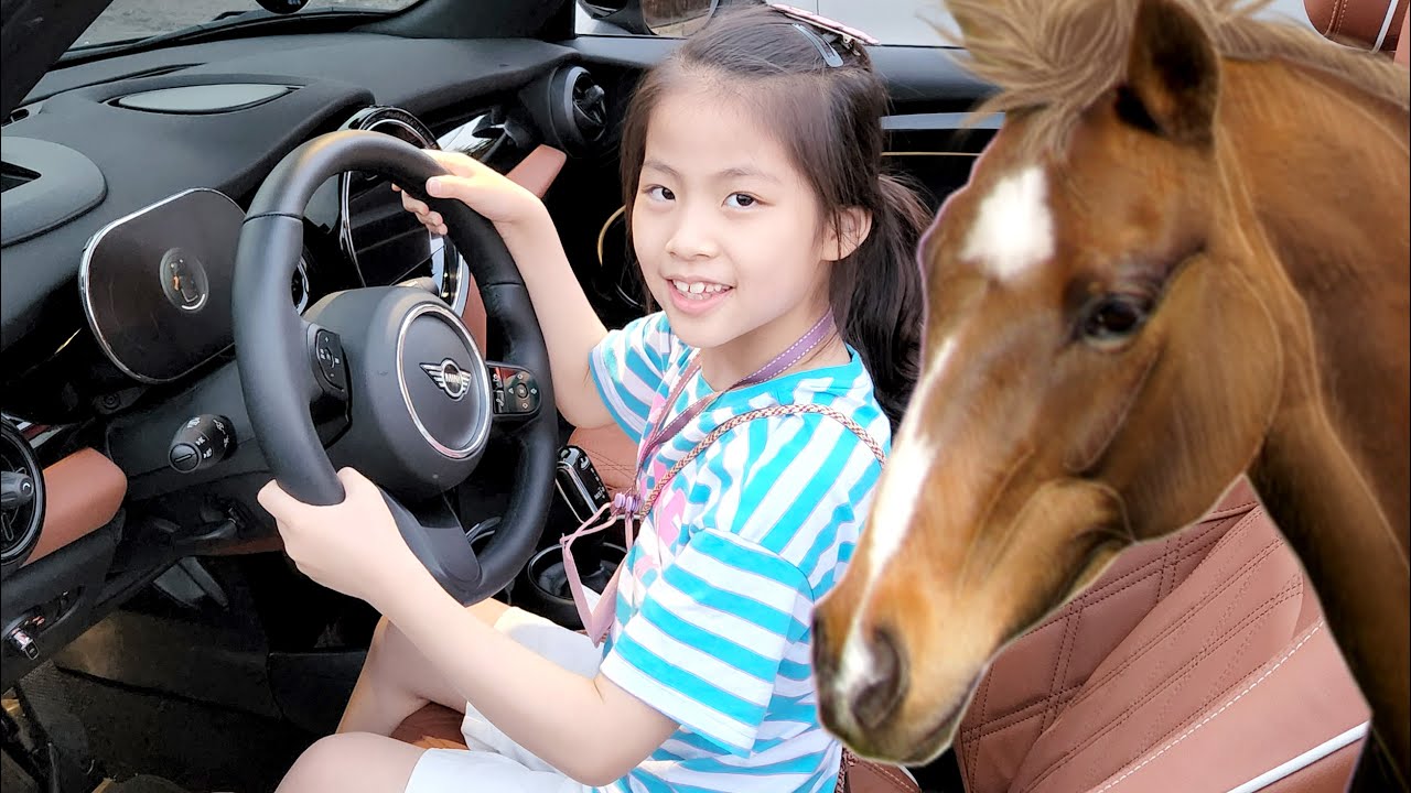 멋진 차를 타고 말을 타보러 갈까요!! 서은이의 오픈카와 말타기 Power Wheels and Riding the Horse