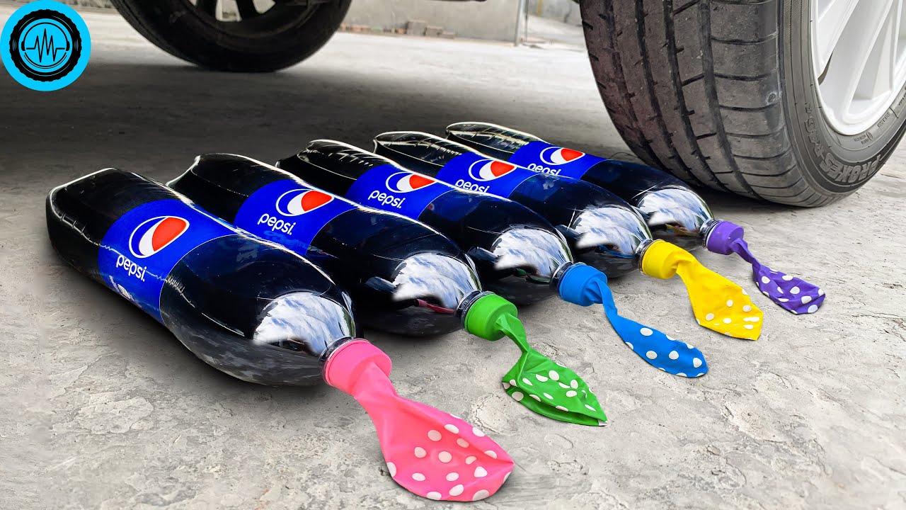 🥤 Experiment Coke Balloons vs Car | Crushing Crunchy & Soft Things with Car ASMR! HP Crunchy