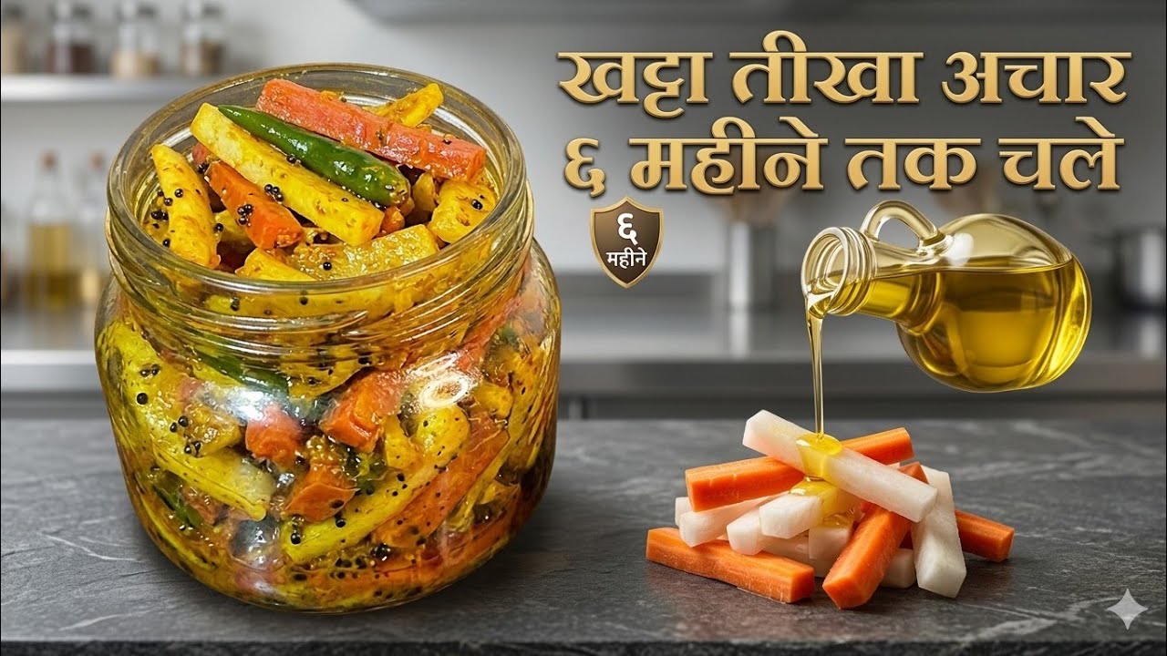 गाजर मूली का चटपटा अचार 🥕 6 महीने तक स्टोर | इतना टेस्टी कि बार-बार बनाओगे