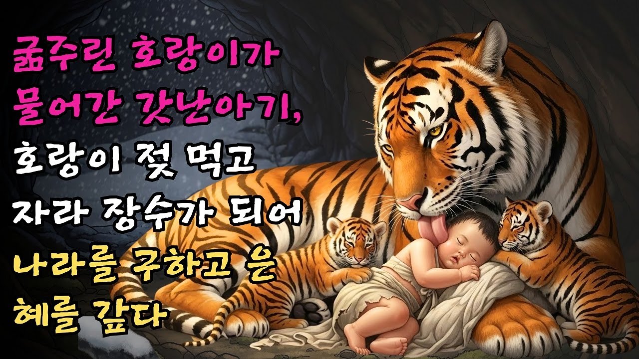 굶주린 호랑이가 물어간 갓난아기가 호랑이 젖을 먹고 자라 천하무적 장수가 되어 풍전등화의 나라를 구하고 은혜를 갚은 충격적인 진실 #야담 #민담 #전설 #설화
