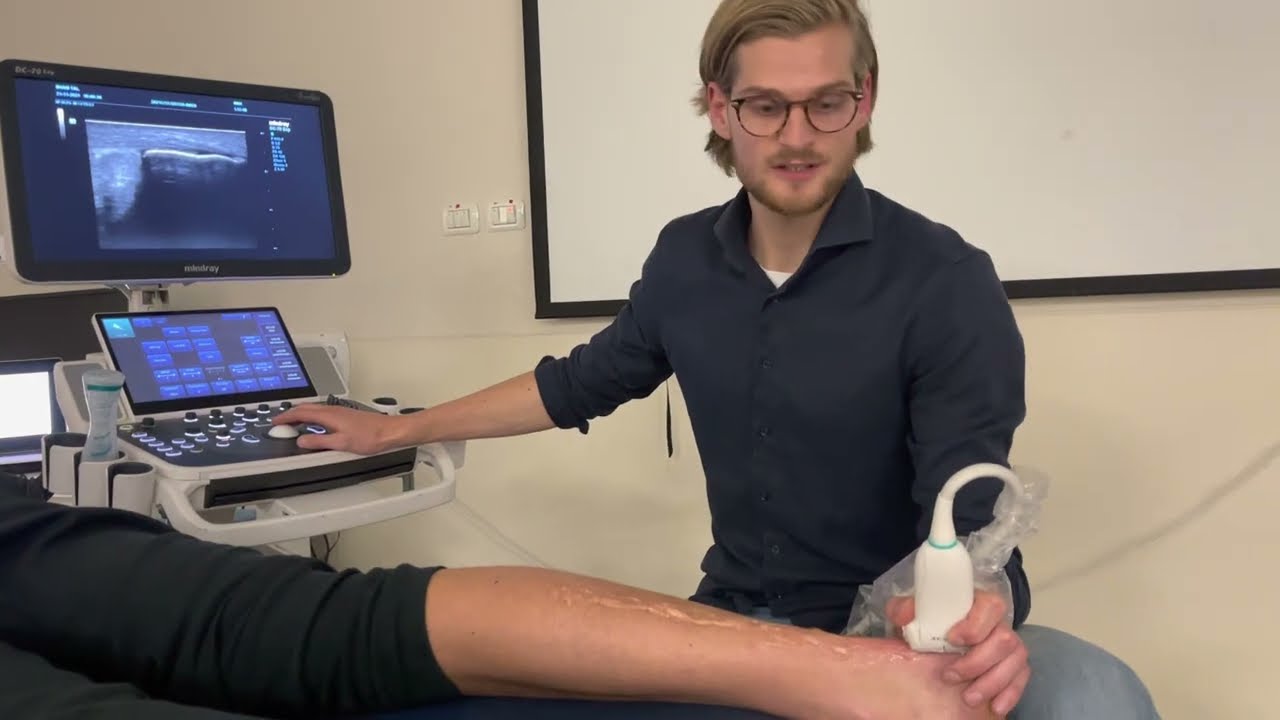Achilles tendon MSK ultrasound demonstration - long axis