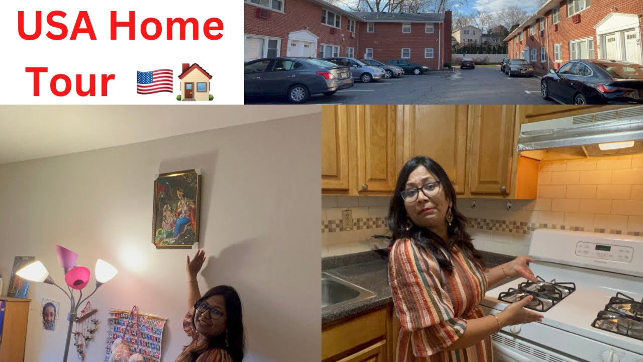 HOME TOUR |आमचं अमेरिकेतील घर| Our Rented Apartment in USA🇺🇲|अमेरिकेतली लाकडी घरे कशी असतात🏘️