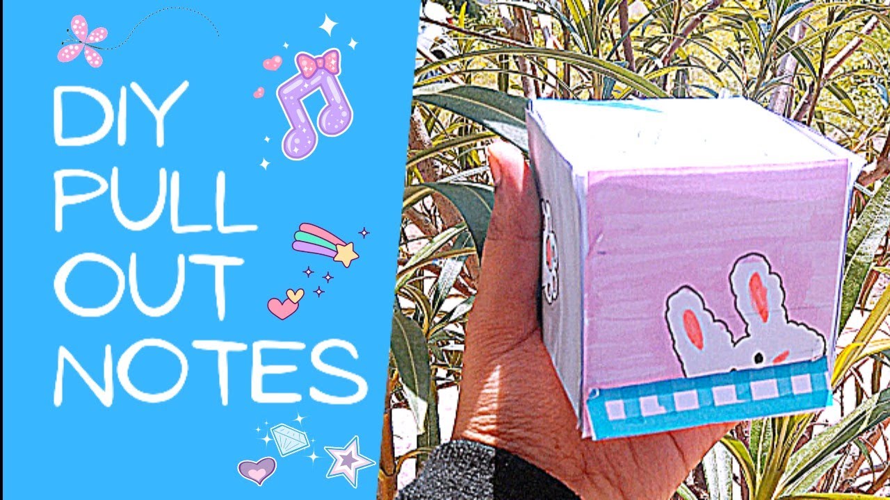 diy pull out notes box | diy notes | back to school crafts | paper crafts | DIYの工芸品|sticky notes