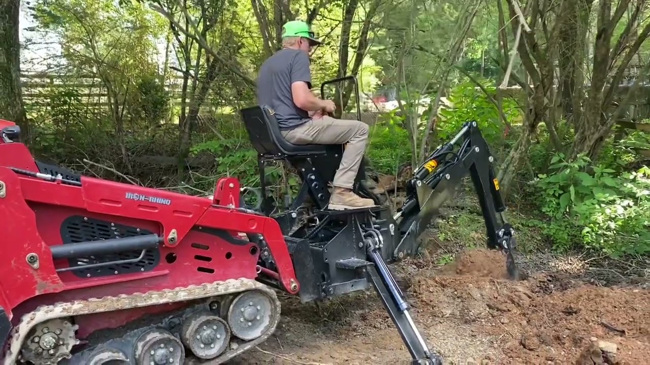 Iron Rhino Backhoe Attachment on an IR1000