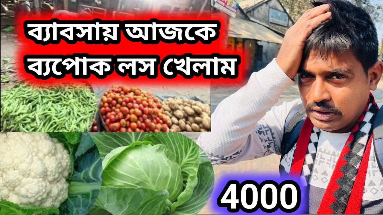 আজকে ব্যাবসায় ব্যাপোক লস খেলাম || vegetable business vlogs #vegitable 