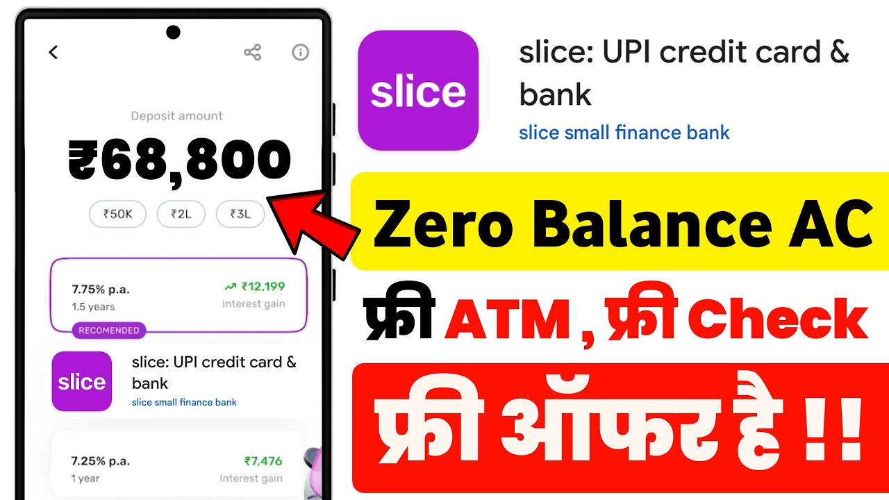 Slice Bank Account Opening | Slice Savings Account | Slice Account Opening | Zero Balance Account