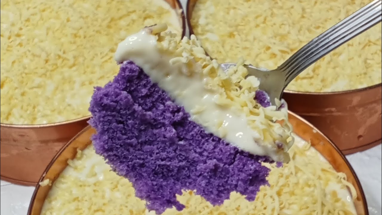 The Best Ube Pastillas Cake in tin can