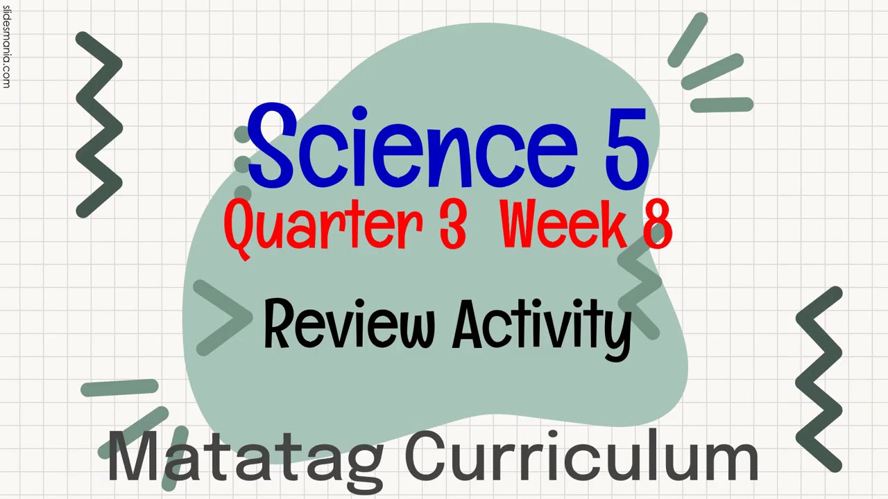 MATATAG CURRICULUM SCIENCE 5 QUARTER 3 WEEK 8 REVIEW ACTIVITY