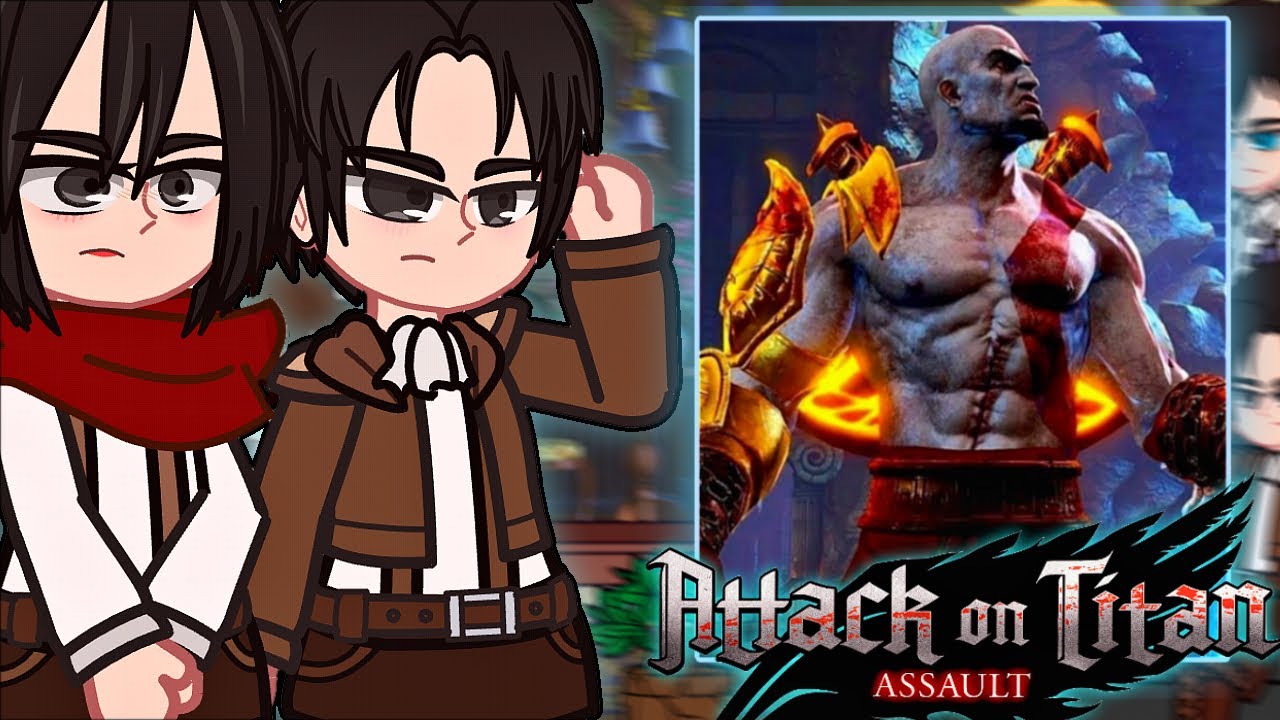Attack on Titan React to Kratos || Shingeki No Kyojin || TikTok Edits - Gacha React