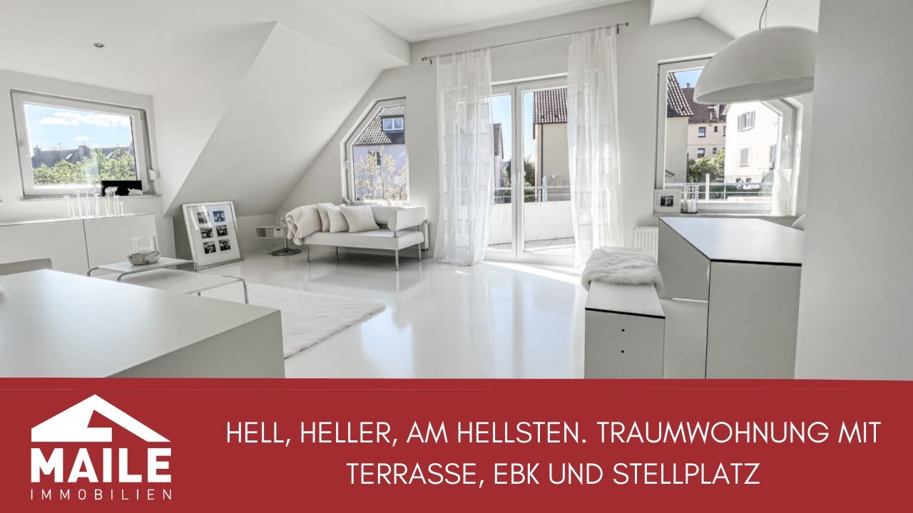 Hell, heller, am hellsten. Traumwohnung mit Terrasse, EBK und Stellplatz