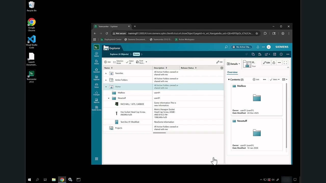 Teamcenter 2512: Ознакомьтесь с обновлениями в расположении столбцов, рабочей области 