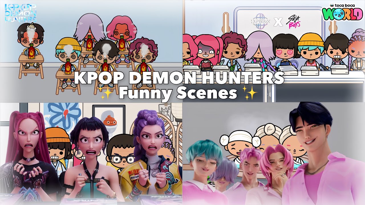 Kpop Demon Hunters funny scenes in Toca boca! 🎬✨ | Toca Life World x Kpop Demon Hunters 🌎😈