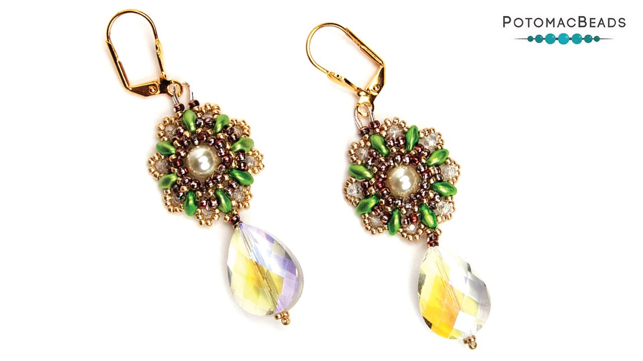 Simple SuperDuo Earrings - DIY Jewelry Making Tutorial by PotomacBeads