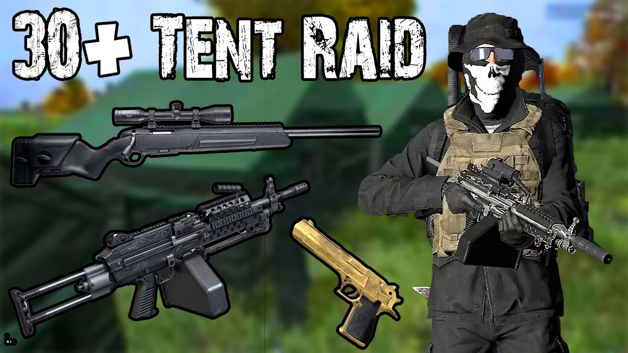 30+ TENT BASE RAID! (M249 + Scout + Deagle) - DayZ Standalone 0.62 EP13