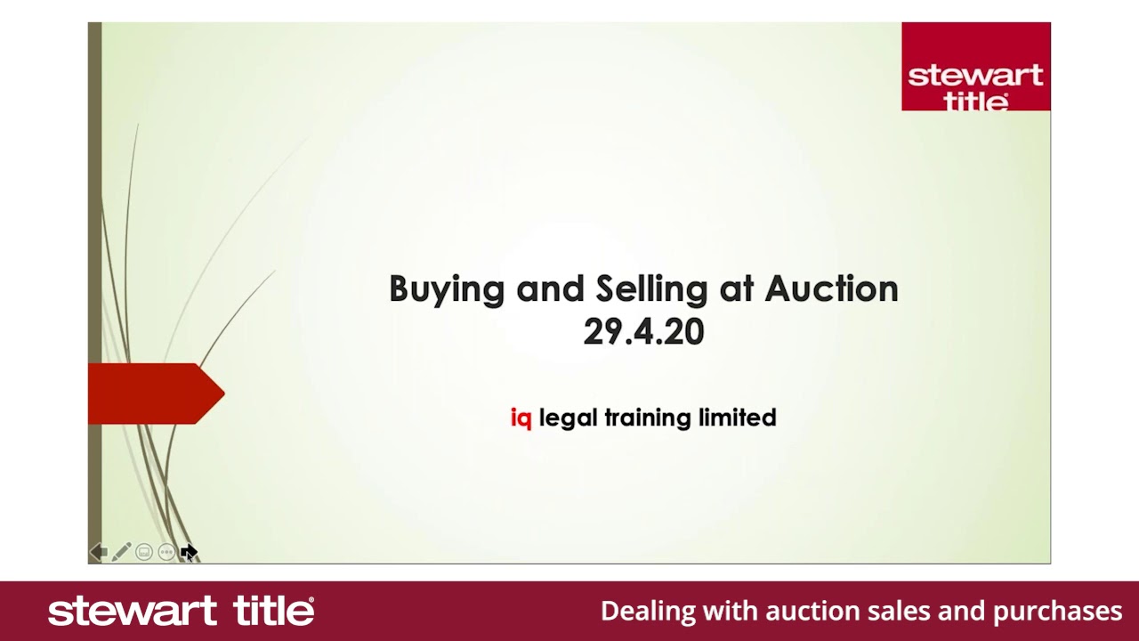 Stewart Title - Dealing with auction sales