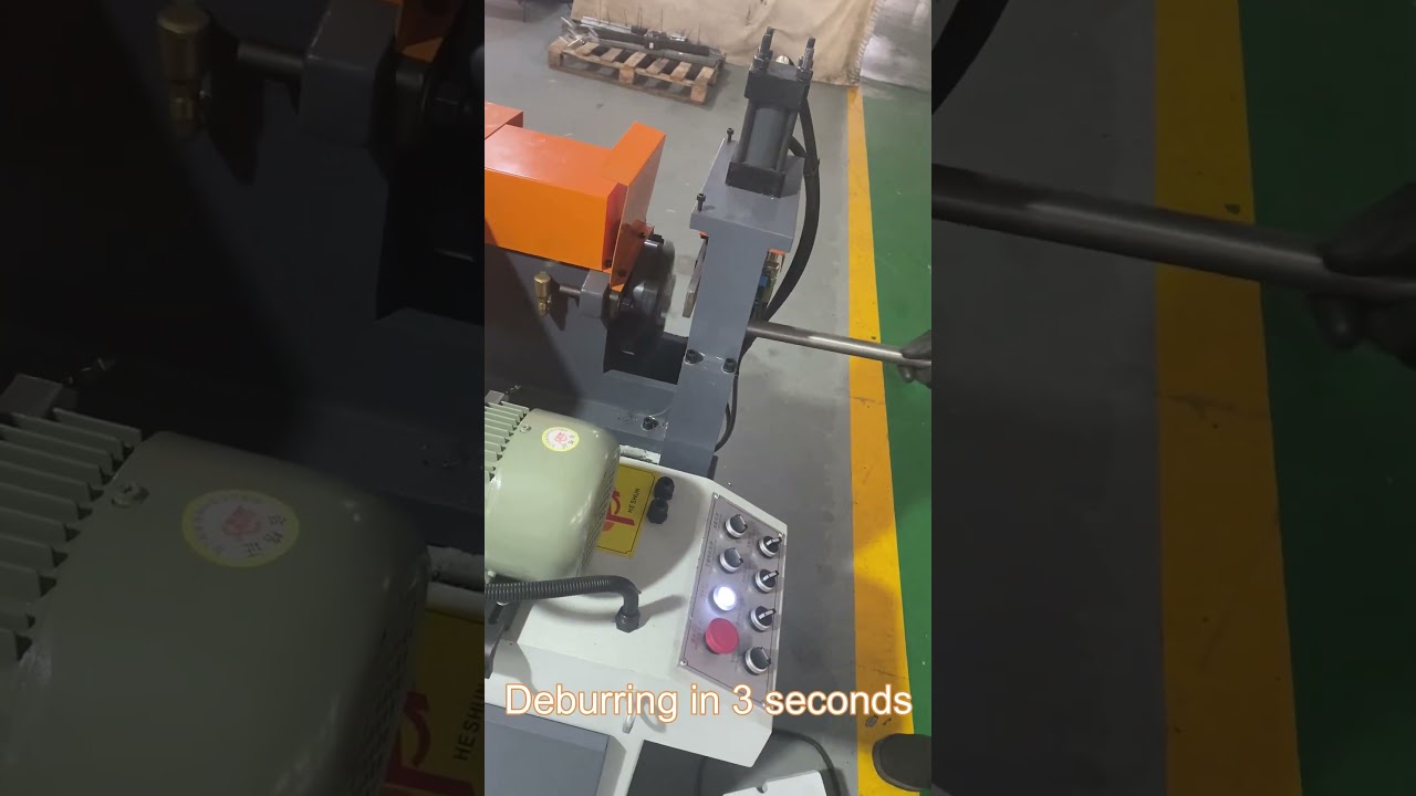 Hydraulic chamfering machine for bar | Гидравлический станок для снятия фаски с титанового стержня