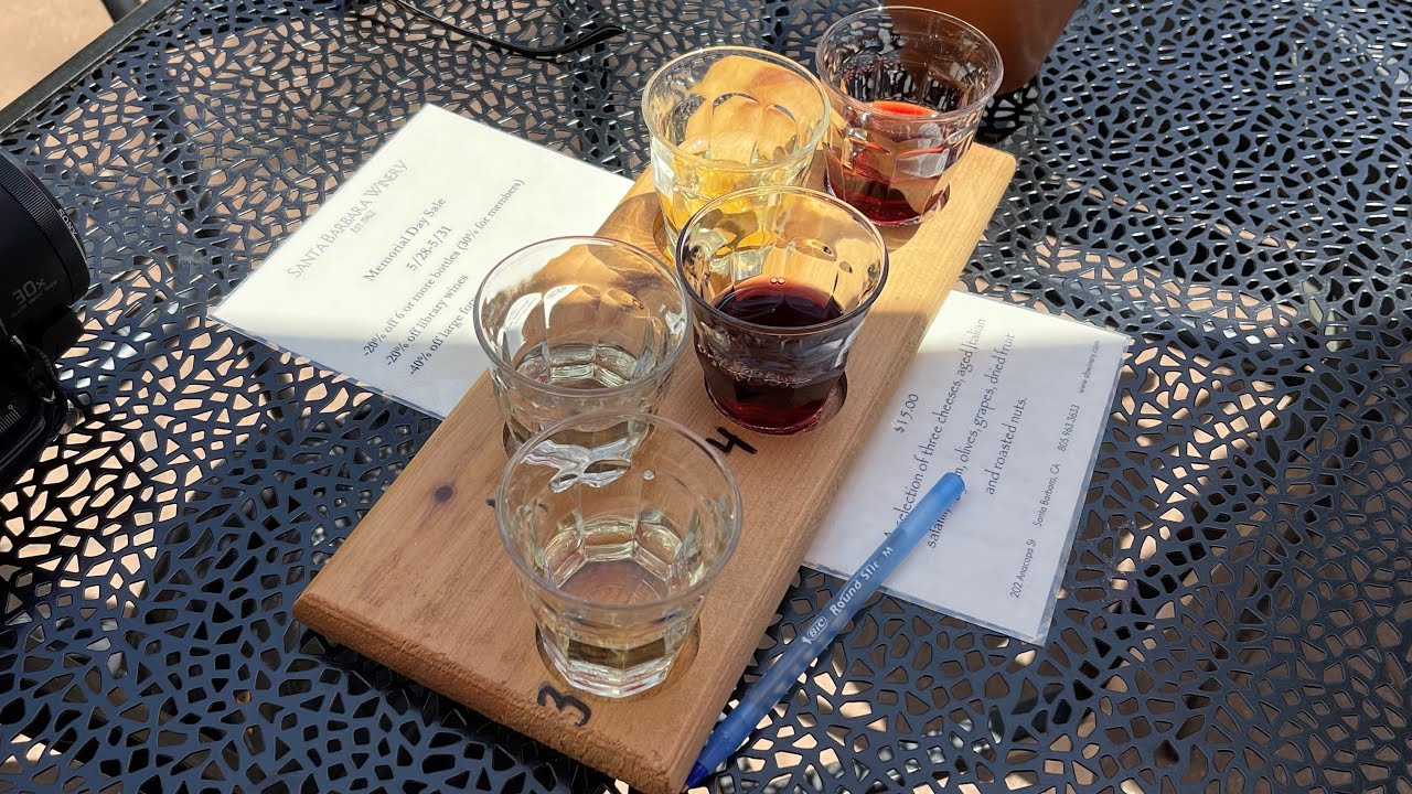 SANTA BARBARA WINE TASTING IN THE FUNK ZONE! (4K)