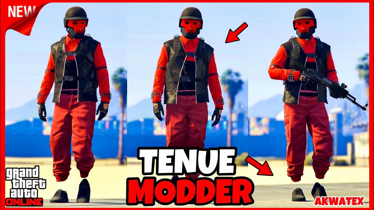 [NEW] AVOIR UNE TENUE MODDER TRYHARD ROUGE + TORSE INVISIBLE SANS CODAGE SUR GTA 5 ONLINE EN 1.64!