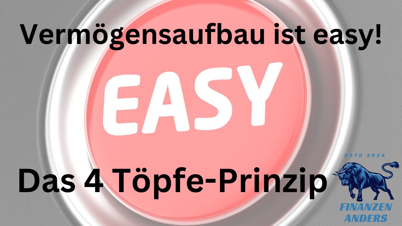 Reich durch 4 T&ouml;pfe? M&ouml;glich ;) Mit dem 4 T&ouml;pfe-Prinzip #reich #aktien #sparen #disziplin #verm&ouml;gen