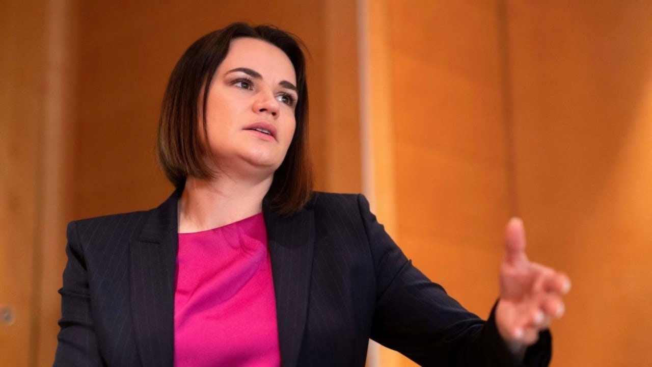 Belarus opposition leader Sviatlana Tsikhanouskaya testifies before the U.S. Senate